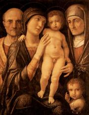 Szent család (Gemäldegalerie Alte Meister, Drezda) – Andrea Mantegna